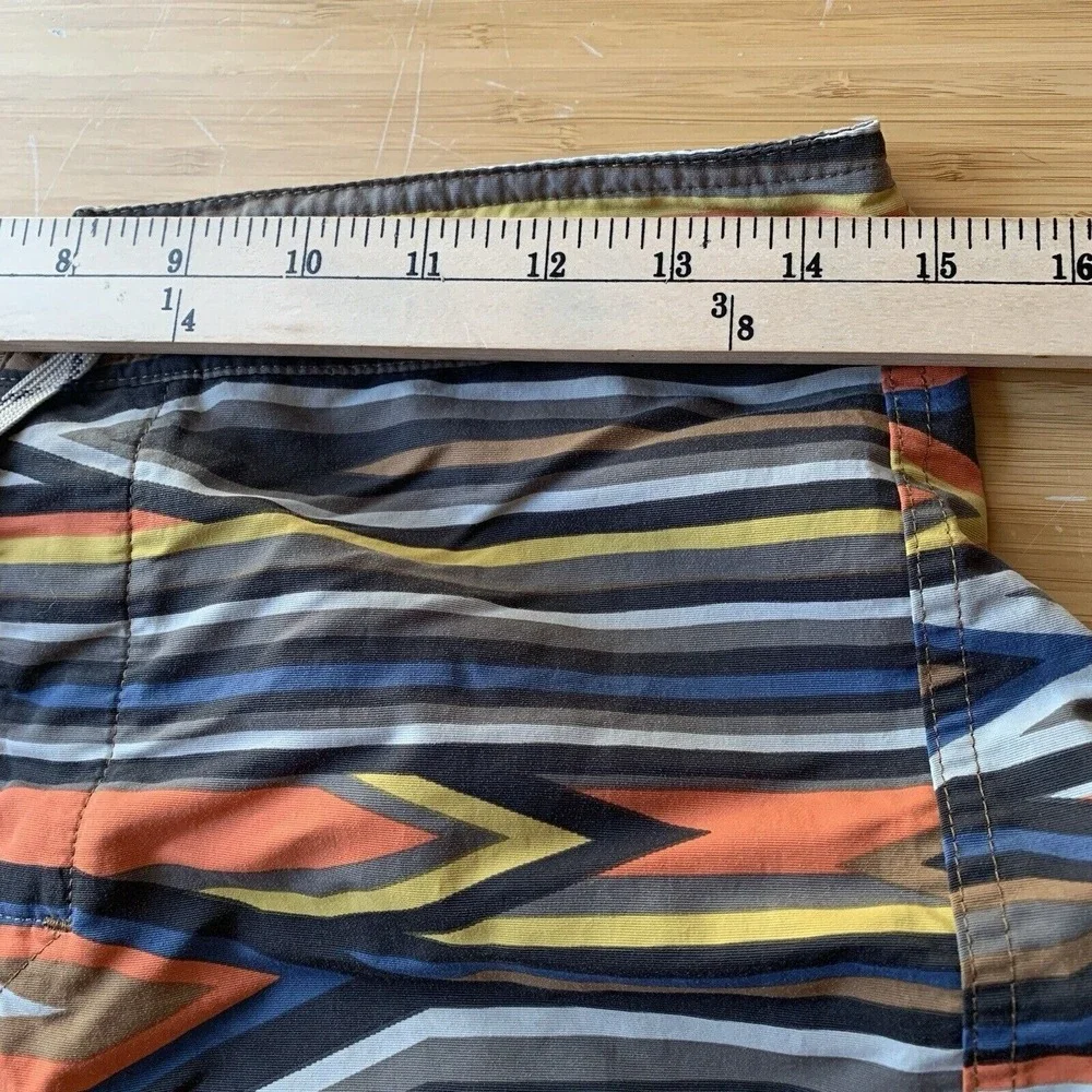 Patagonia Mens Swim Trunks 29 x 8 Board Shorts Unlined Striped Gorpcore Beach